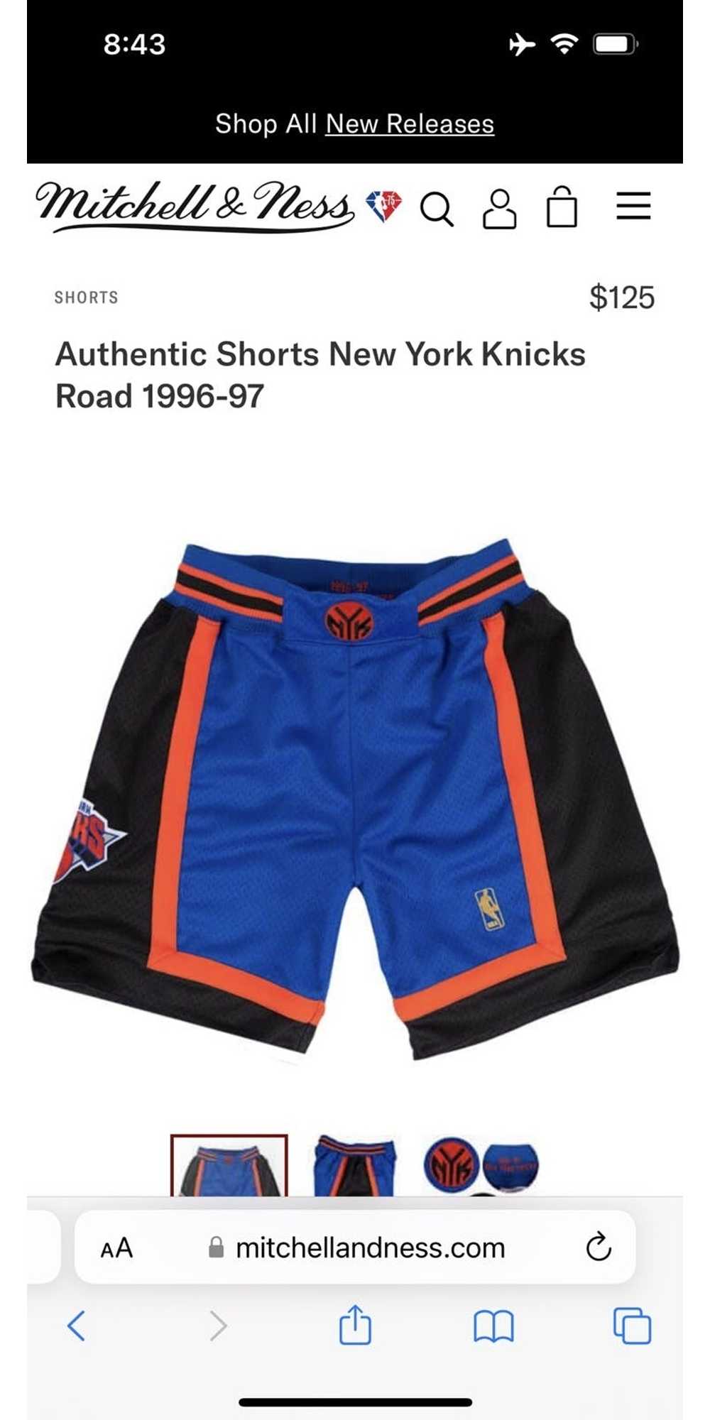 knicks authentic shorts