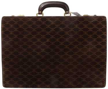 Celine Céline Suede Monogram Attache Hard Briefca… - image 1