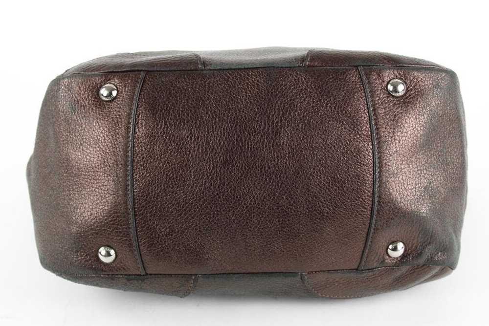 Prada Prada Bronze Leather ChainTote Shoulder Bag… - image 2