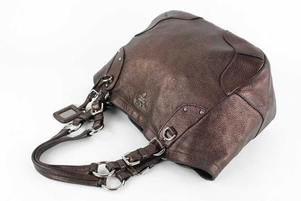 Prada Prada Bronze Leather ChainTote Shoulder Bag… - image 7