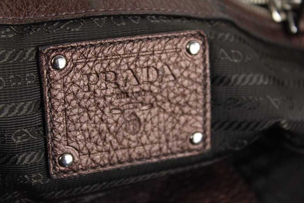 Prada Prada Bronze Leather ChainTote Shoulder Bag… - image 9