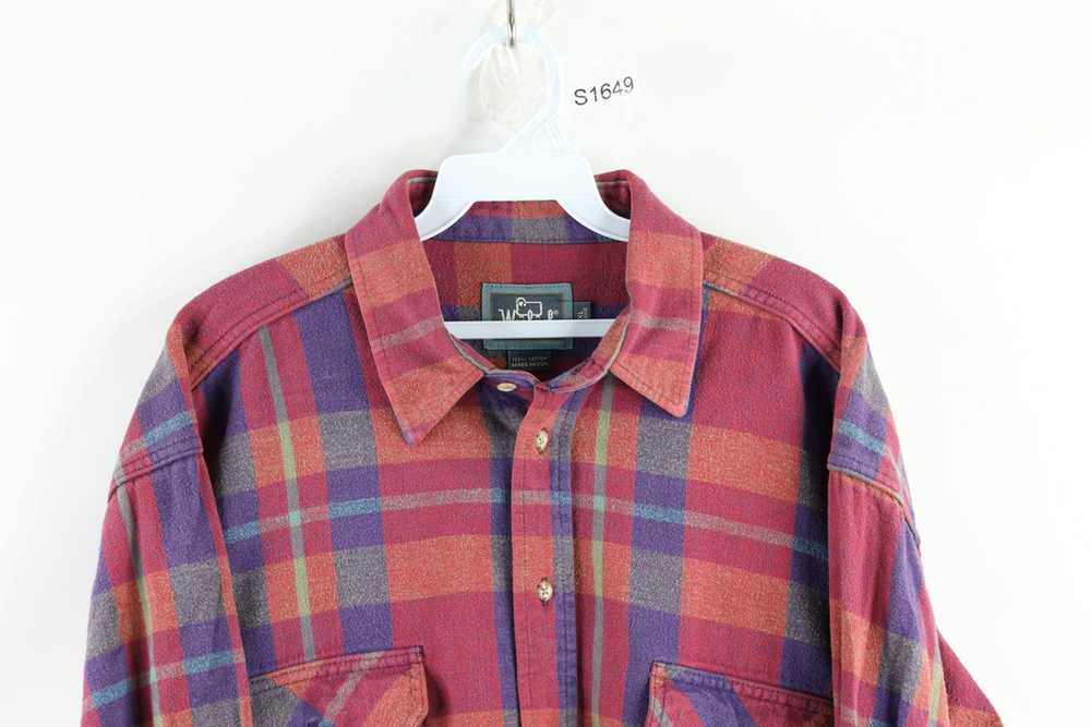 Vintage Vintage 90s Woolrich Long Rainbow Flannel… - image 2