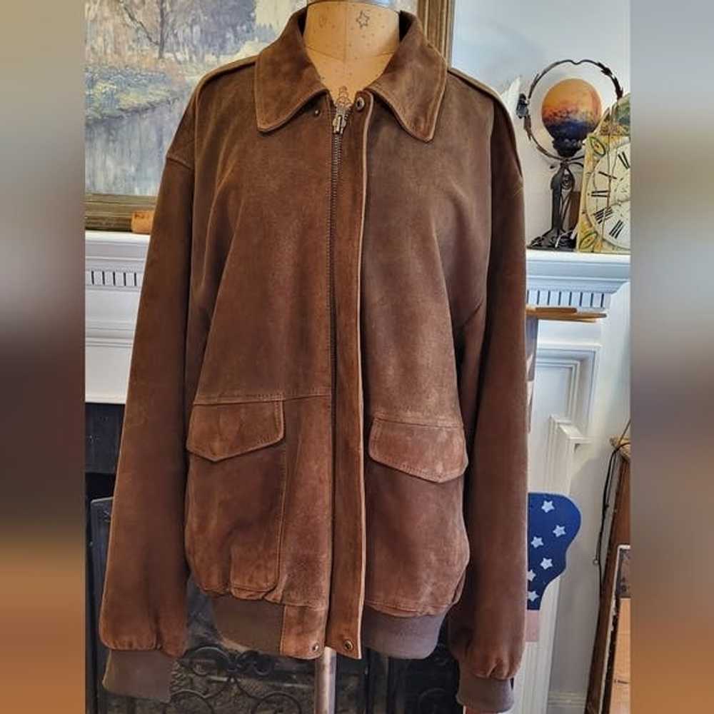 Orvis Orvis Brown Suede Leather Jacket - image 1