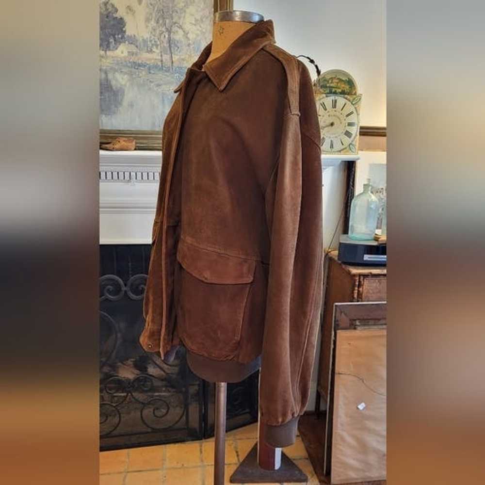 Orvis Orvis Brown Suede Leather Jacket - image 2