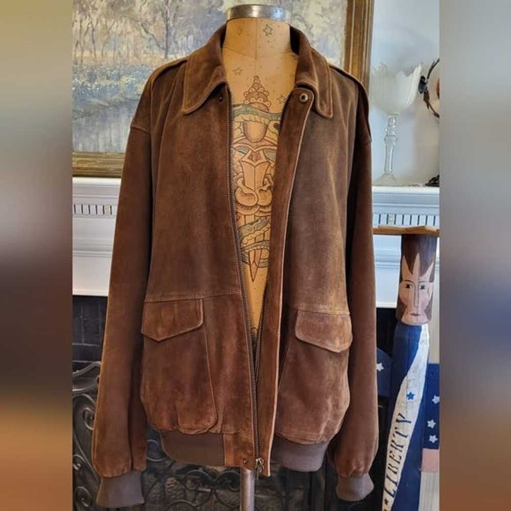 Orvis Orvis Brown Suede Leather Jacket - image 5