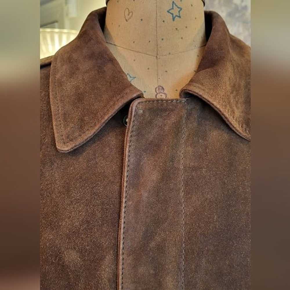 Orvis Orvis Brown Suede Leather Jacket - image 7