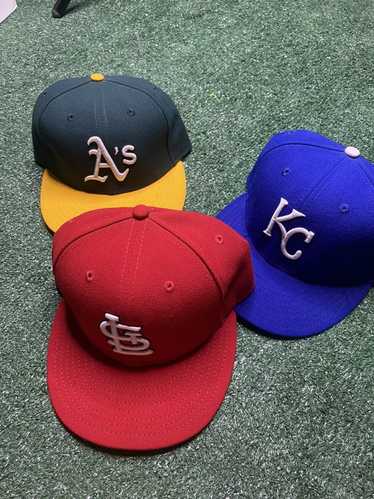 New Era 3 New Era Fiited Hat Lot As Royals Cardina