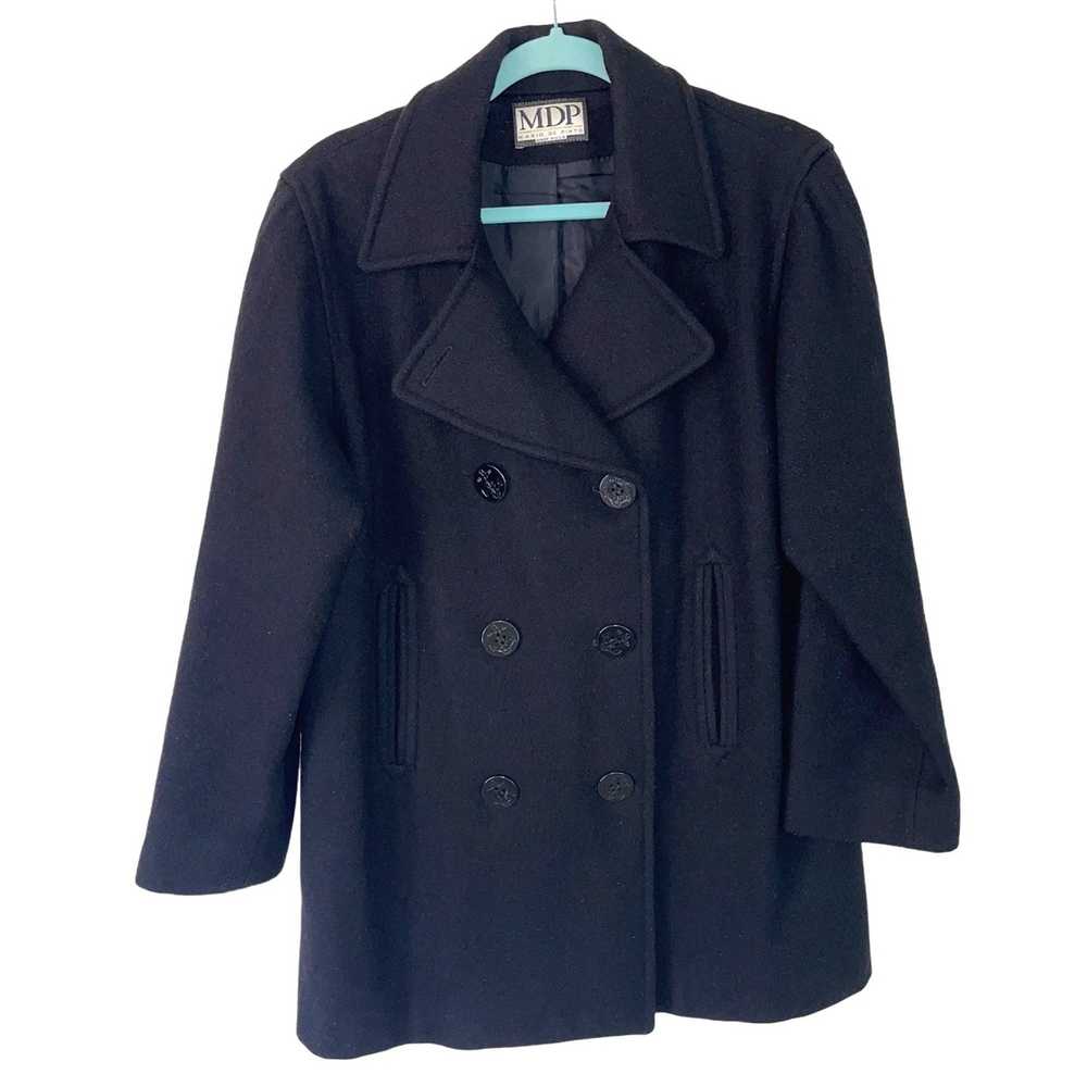 Vintage Mario De Pinto Womens Pea Coat Black Size… - image 1