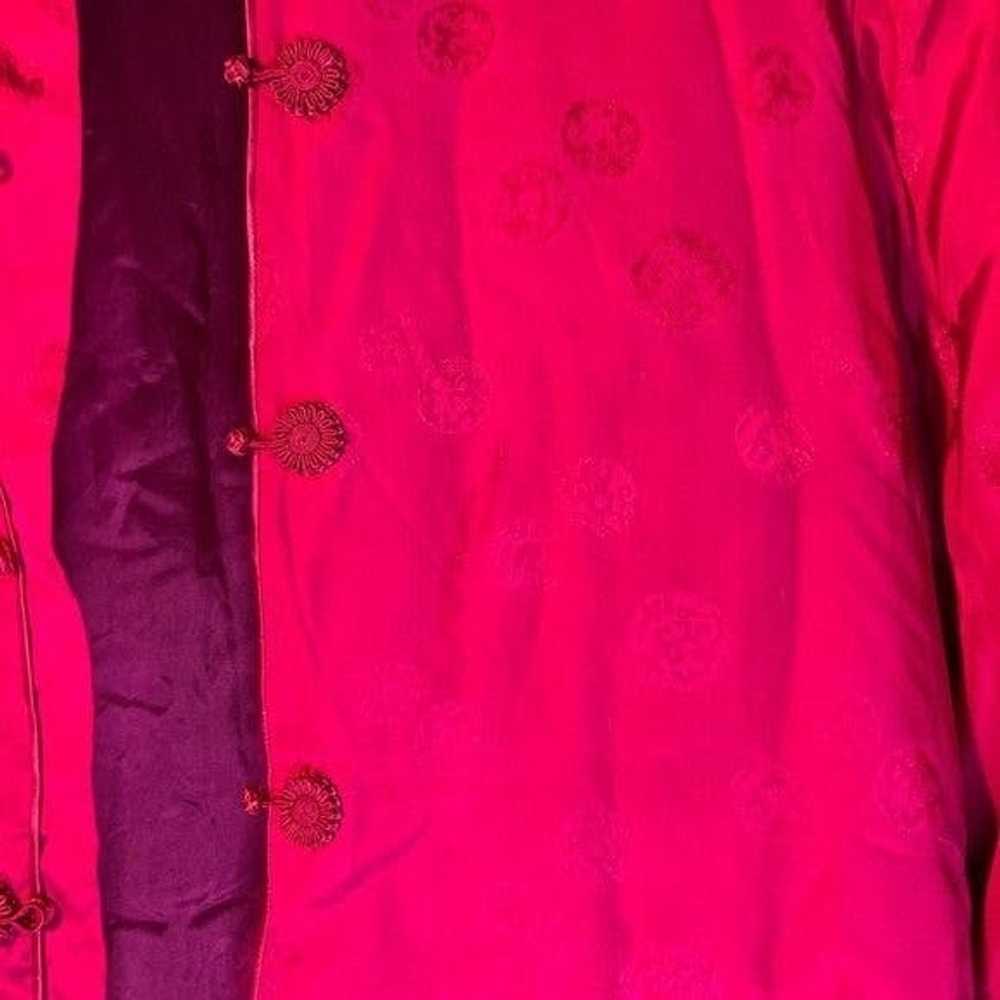 Vintage Vintage 50’s Chinese silk hot pink jacket… - image 2