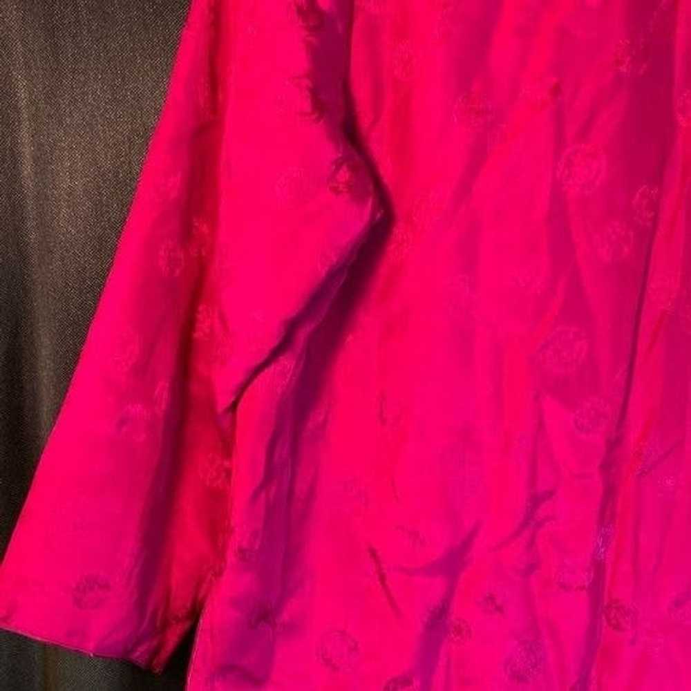 Vintage Vintage 50’s Chinese silk hot pink jacket… - image 4