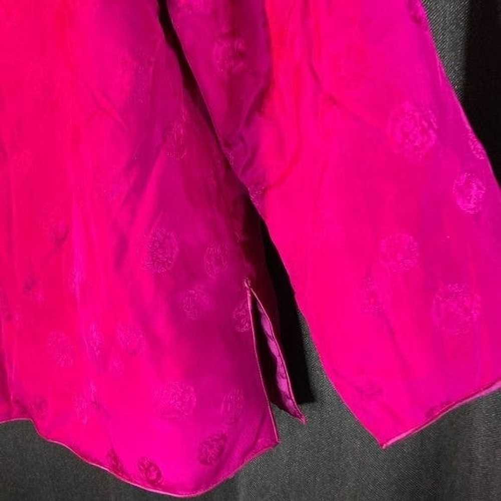 Vintage Vintage 50’s Chinese silk hot pink jacket… - image 5