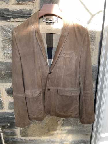 Burberry $2000 Burberry suede leather jacket coat… - image 1