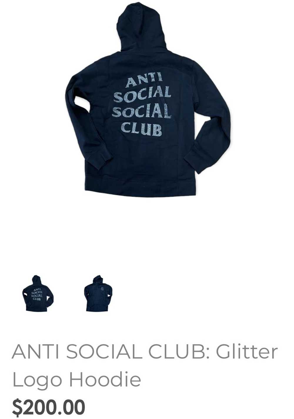 Anti Social Social Club ASSC HOODIE SILVER GLITTE… - image 6