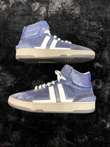 Lanvin Lanvin Navy Mesh Clay High Top Sneakers