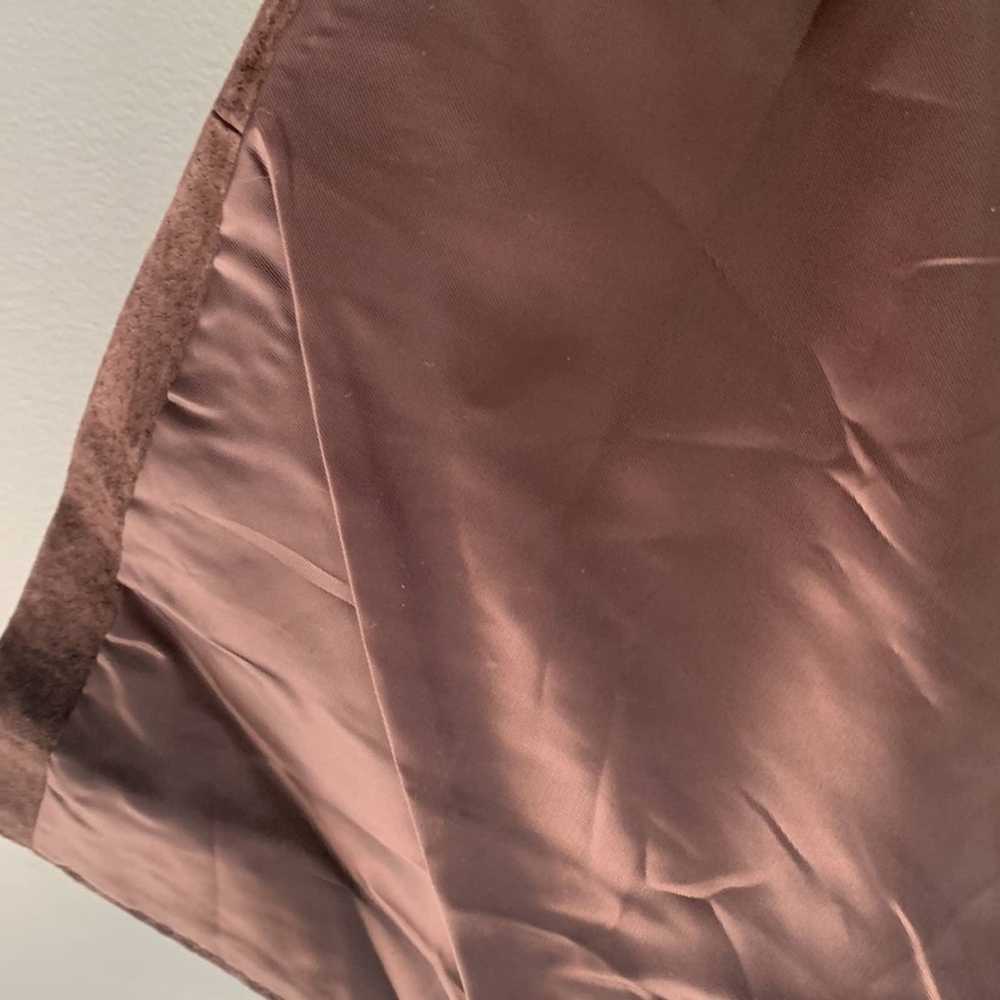 Vintage Vintage Linea brown suede leather maxi sk… - image 5