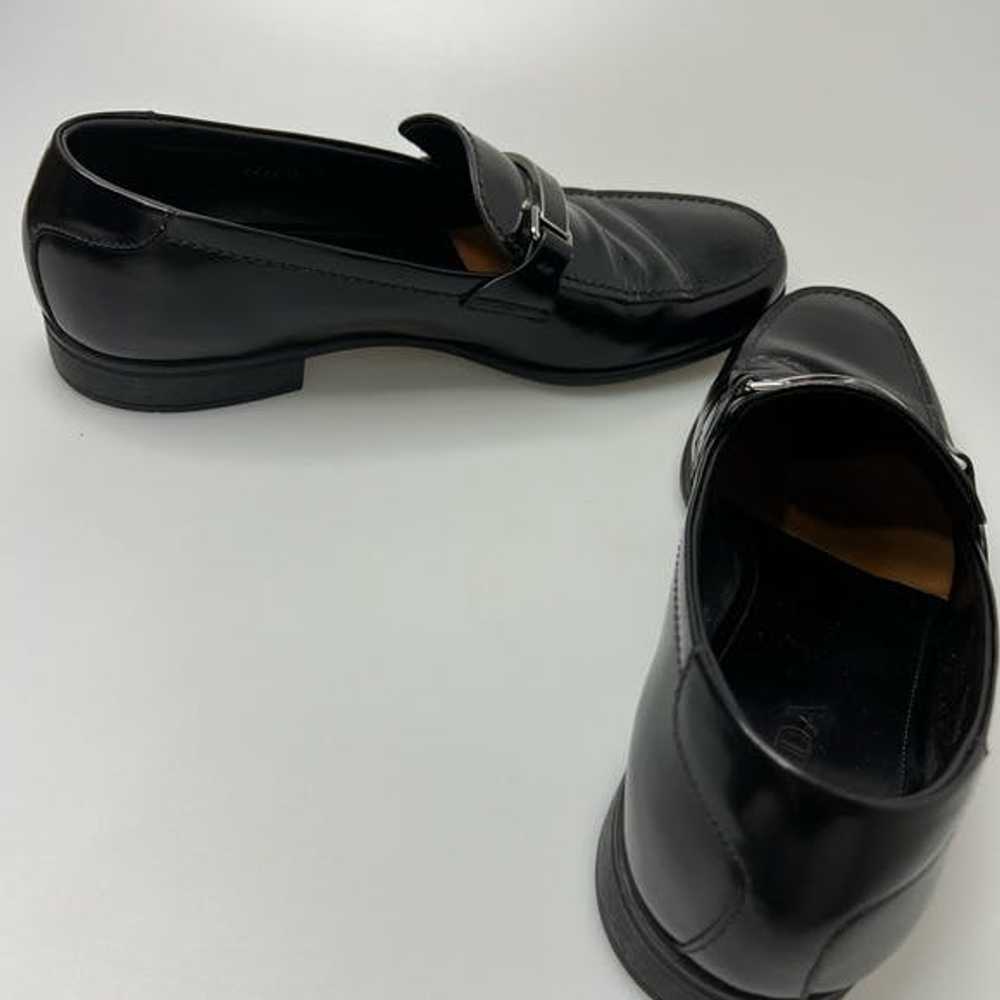 Prada Prada Spazzalato Brushed Leather Loafers Bl… - image 3