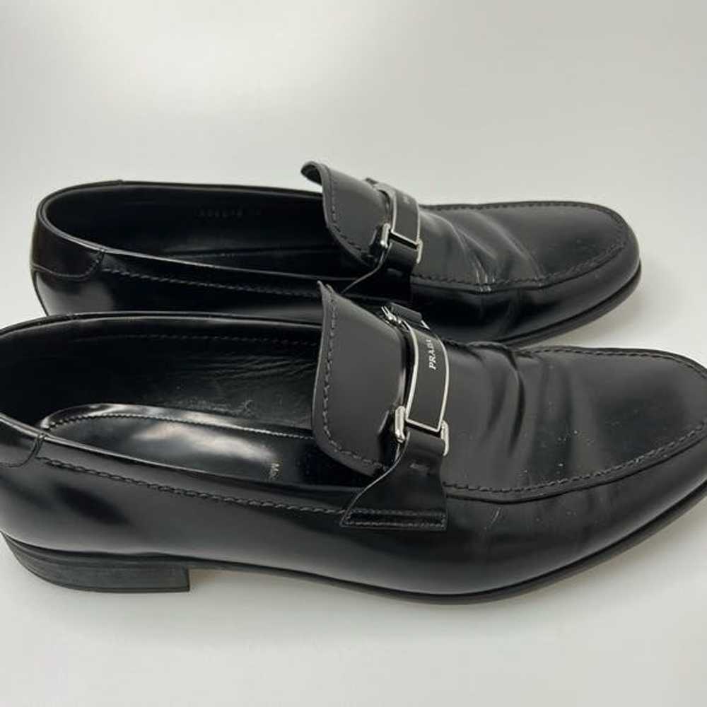 Prada Prada Spazzalato Brushed Leather Loafers Bl… - image 4