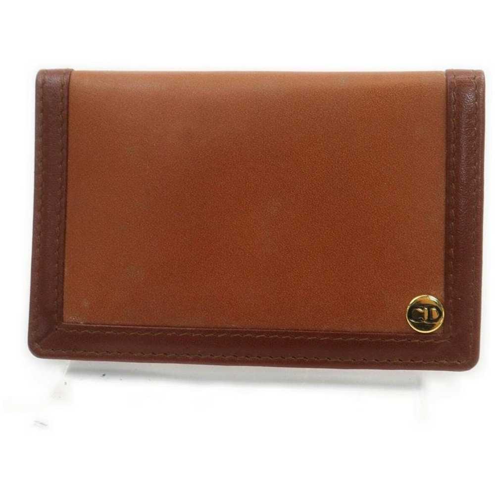 Other Christian Dior Two-Tone Leather Card Case W… - image 1