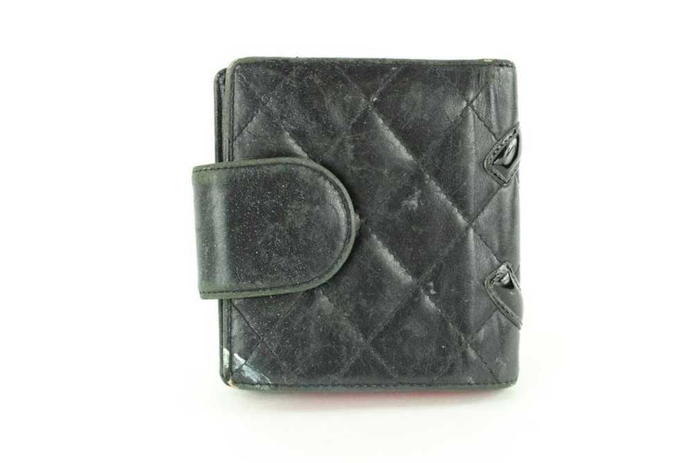 Chanel Chanel Black Quilted Cambon Ligne Compact … - image 8