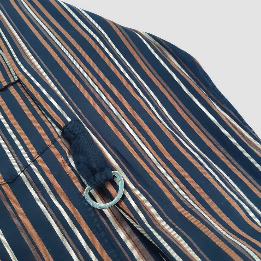 Tete Homme Tete Homme Button Up Work Shirt Stripe… - image 5