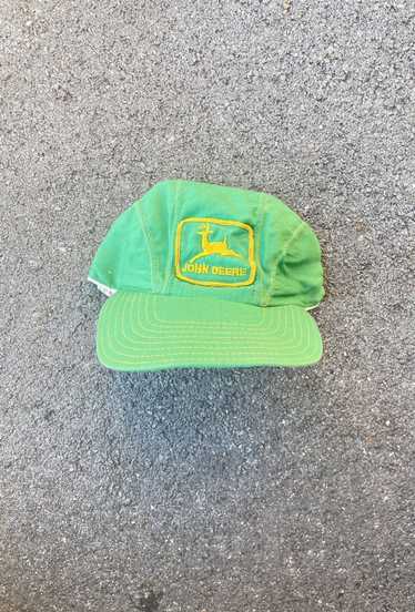 Vintage John Deere Denim Hat Suede Bill Made Louisville KY USA, RARE