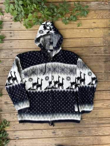 Vintage Vintage Printed Wool Hoodie