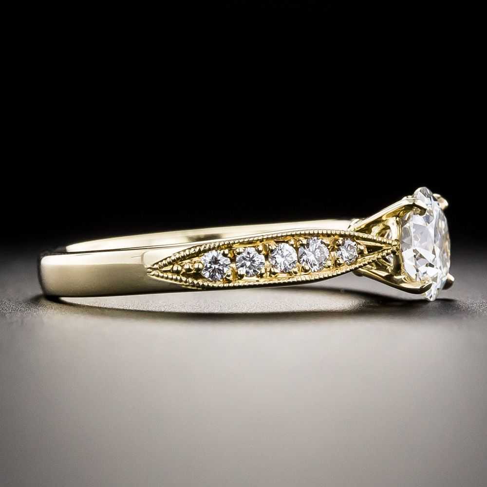 Estate .90 Carat Diamond Engagement Ring - GIA I … - image 2