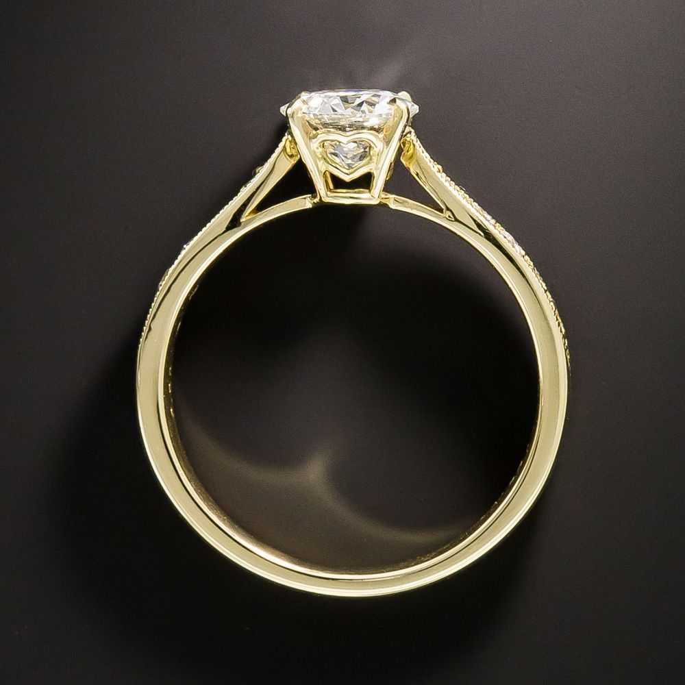 Estate .90 Carat Diamond Engagement Ring - GIA I … - image 3