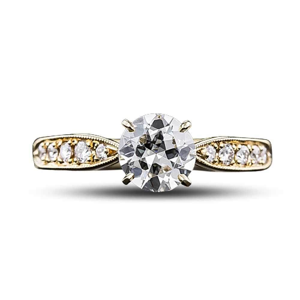 Estate .90 Carat Diamond Engagement Ring - GIA I … - image 4