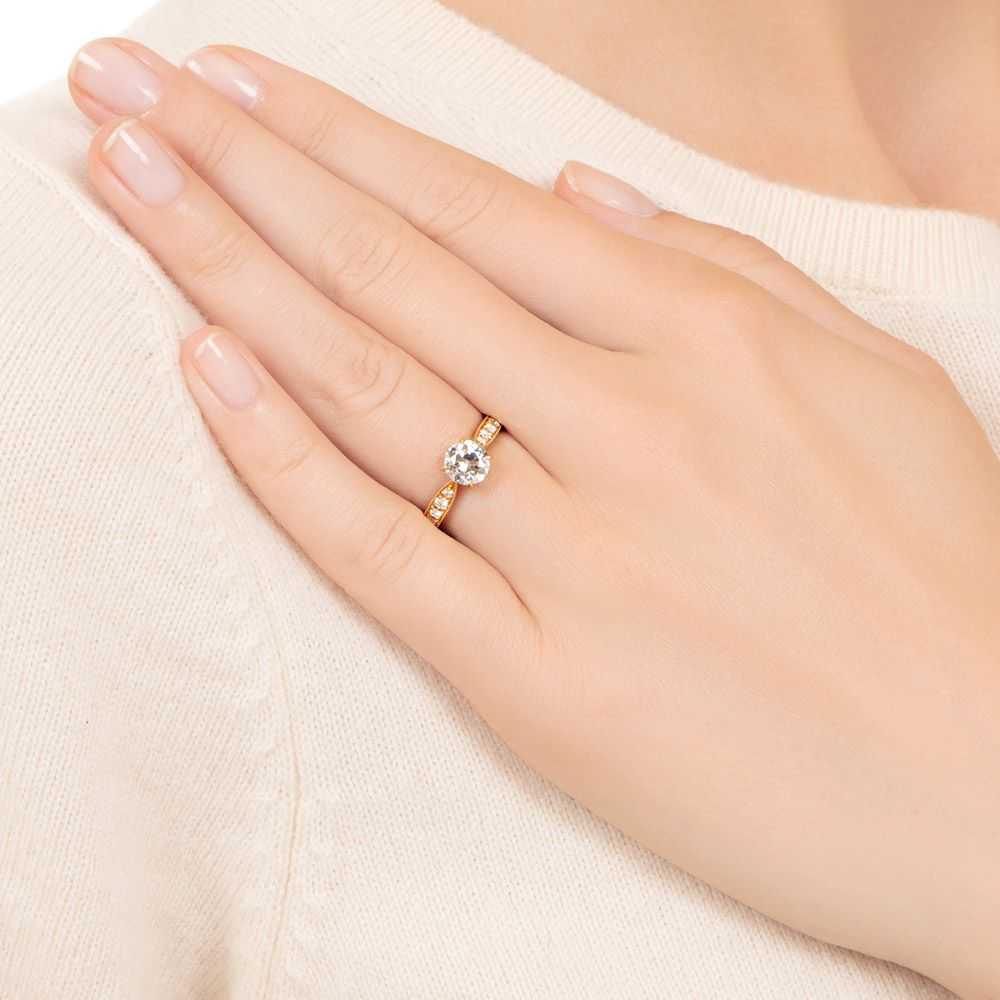 Estate .90 Carat Diamond Engagement Ring - GIA I … - image 5