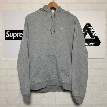 Nike × Vintage Hoodie mini swoosh basic grey vint… - image 1