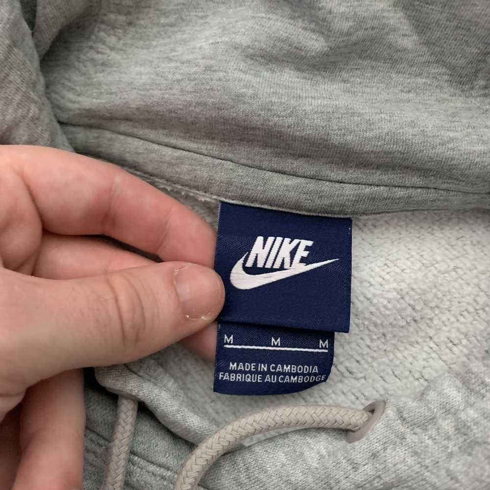 Nike × Vintage Hoodie mini swoosh basic grey vint… - image 3