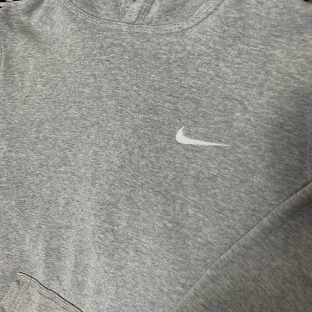 Nike × Vintage Hoodie mini swoosh basic grey vint… - image 4