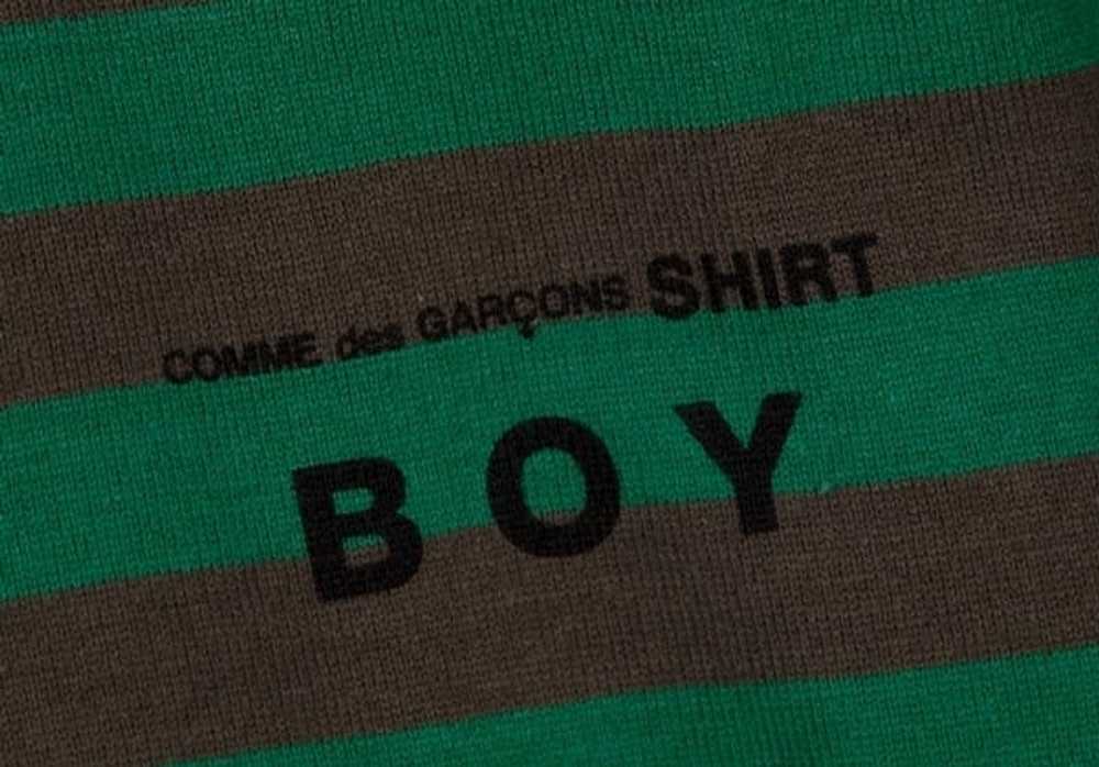 Comme des Garcons Long Sleeve Green Logo Print Bo… - image 4
