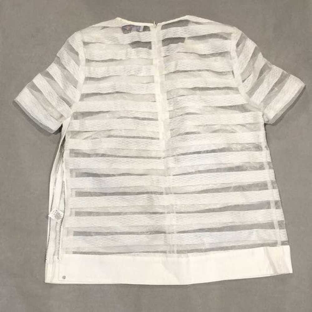 Unbrnd 1. State sheer striped short sleeve blouse - image 4