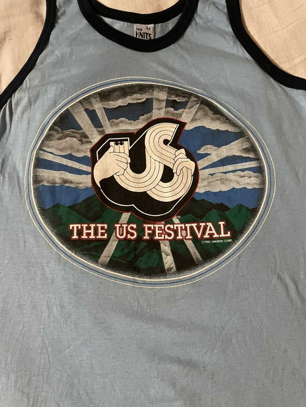 Band Tees 1982 US Festival Rock Concert Muscle T … - image 3