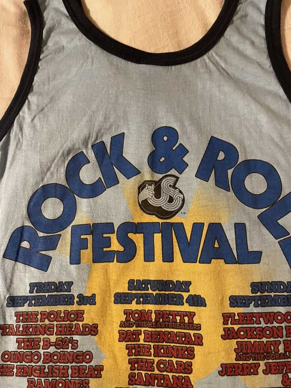 Band Tees 1982 US Festival Rock Concert Muscle T … - image 7