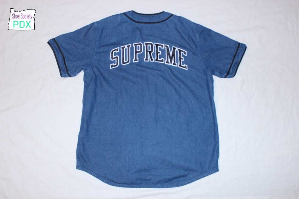 Supreme Supreme Denim Baseball Jersey - image 5