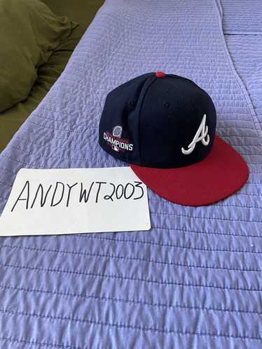 Shop New Era 59Fifty Atlanta Braves Patch Up Fitted Hat 60188224 black
