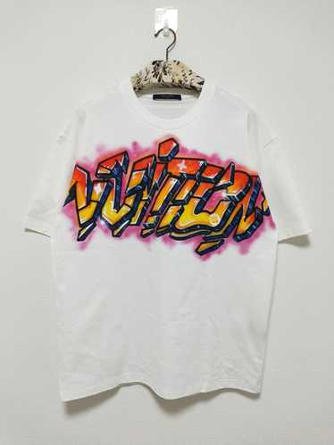 LOUIS VUITTON Vintage Logo Graffiti Tunic M T-shirt Polynosic 