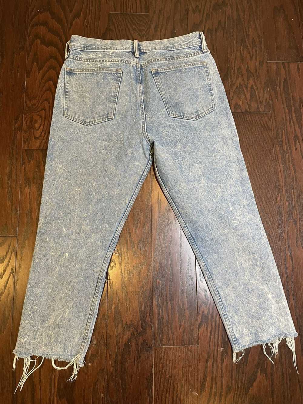 Streetwear Distressed Jeans with Stitching - image 2