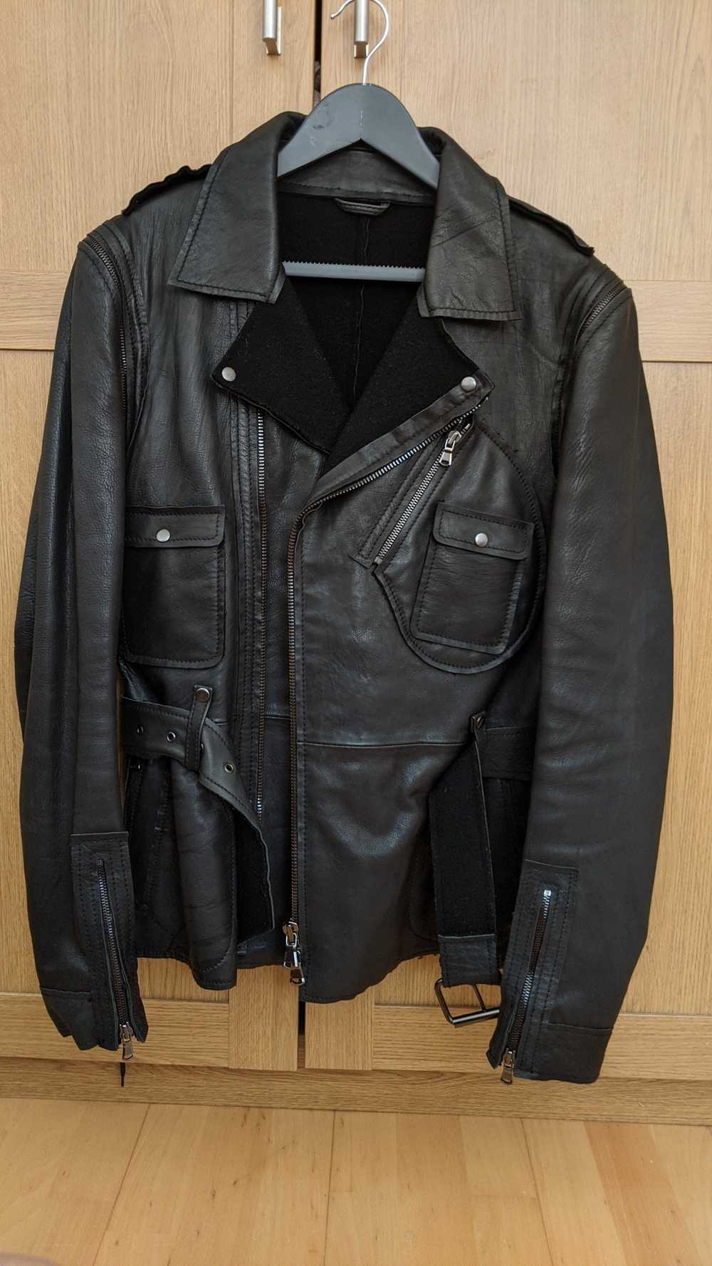 Arthur Galan Arthur Galan Grain Black Leather Jac… - image 9