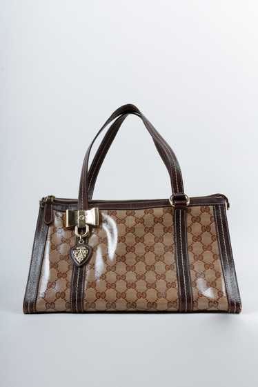 Gucci Gucci Beige Ebony GG Crystal Duchessa Tote - image 1