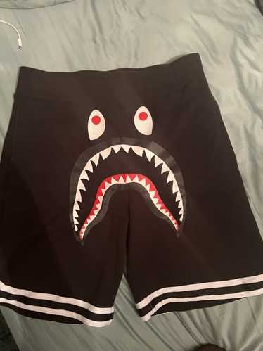 bape shark beach shorts red