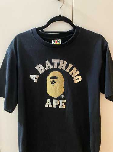 bape glitter college tee