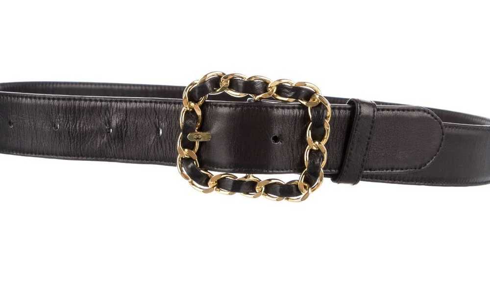 Chanel Chanel Interlocking CC Logo Leather Waist … - image 2