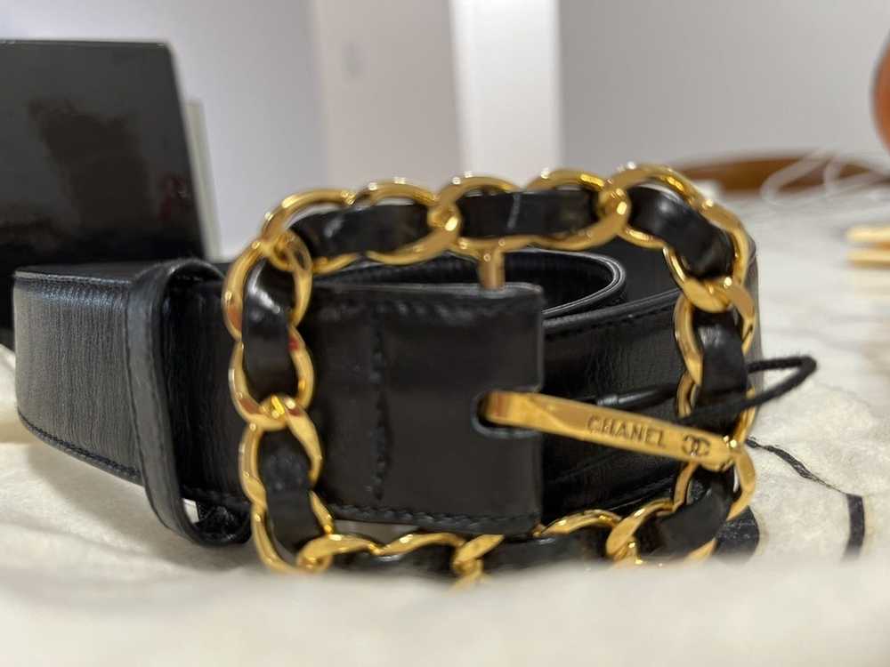 Chanel Chanel Interlocking CC Logo Leather Waist … - image 6