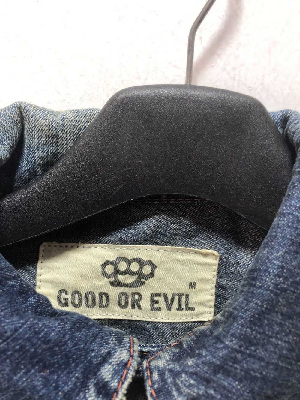 Japanese Brand × Streetwear GOOD OR EVIL Denim Ja… - image 2