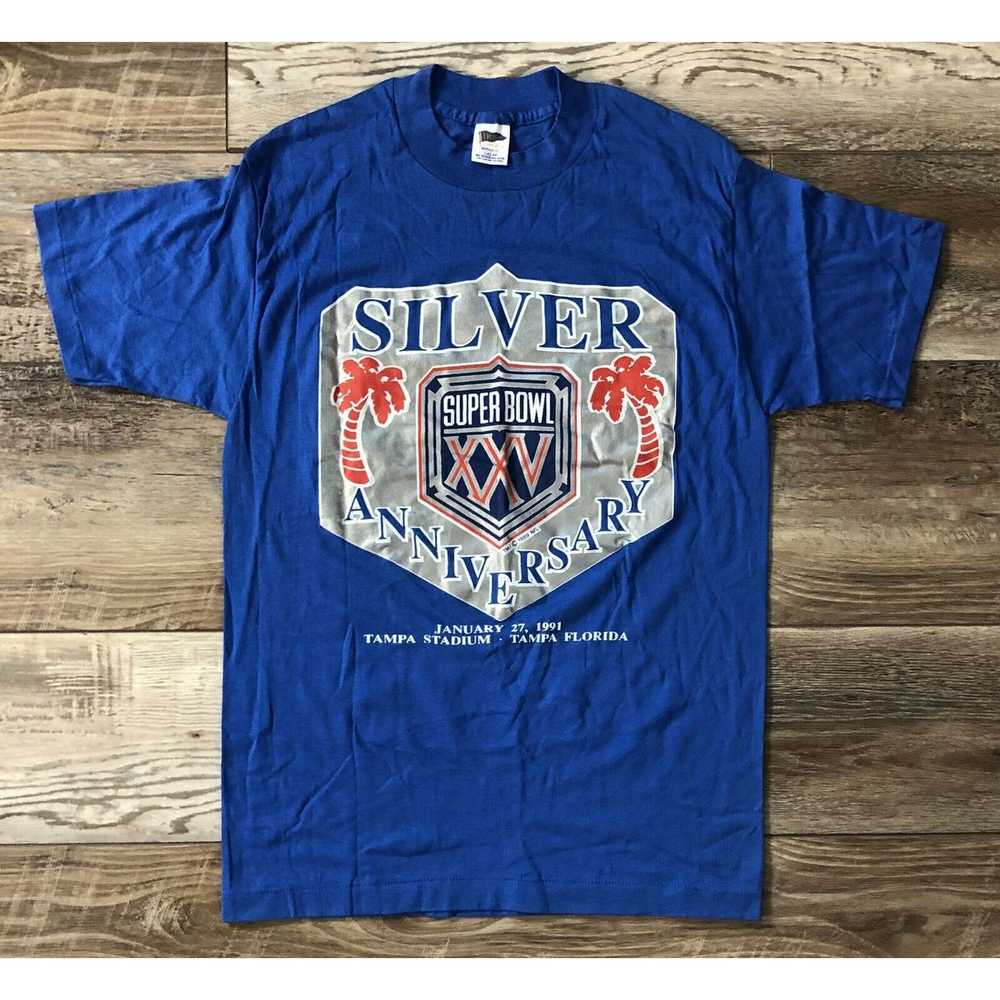 Other Super Bowl XXV (25) Silver Anniversary T-Sh… - image 1