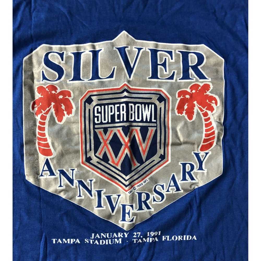 Other Super Bowl XXV (25) Silver Anniversary T-Sh… - image 4
